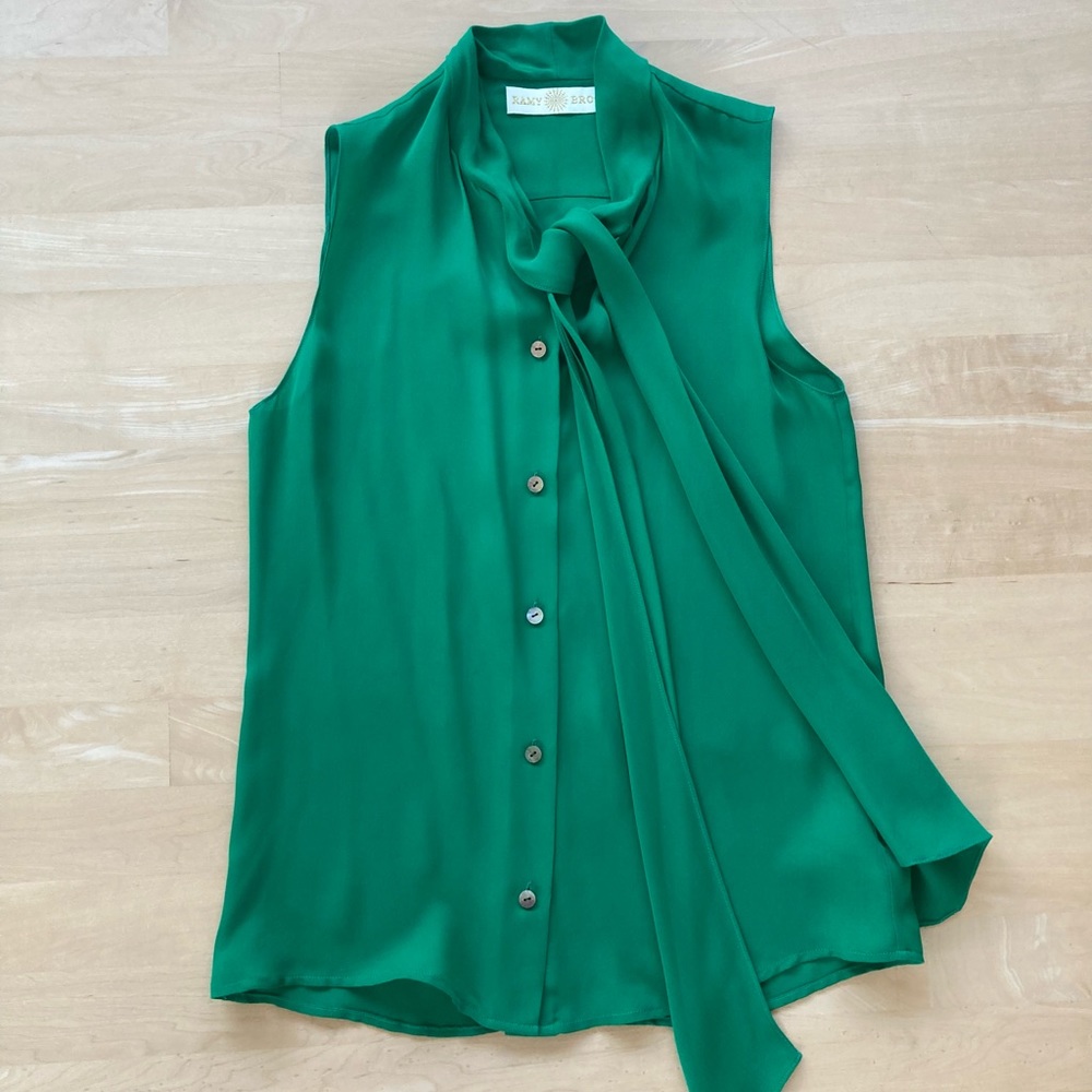 Ramy Brook Silk Tie Top, XS